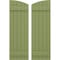 Ekena Millwork Americraft 5-Board (2 Batten) Wood Joined Board-n-Batten Shutters w/Ellipt Top, ARW101BE518X77MGH, PR ARW101BE518X77MGH - alternate 1